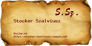Stocker Szalviusz névjegykártya
